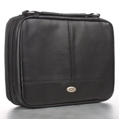 Pochette Bible XS, noir, similicuir, avec organiseur