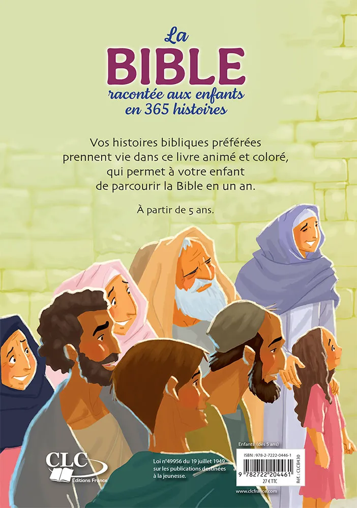 Bible racontée aux enfants en 365 histoires (La) - Une histoire par jour tout au long de l'année