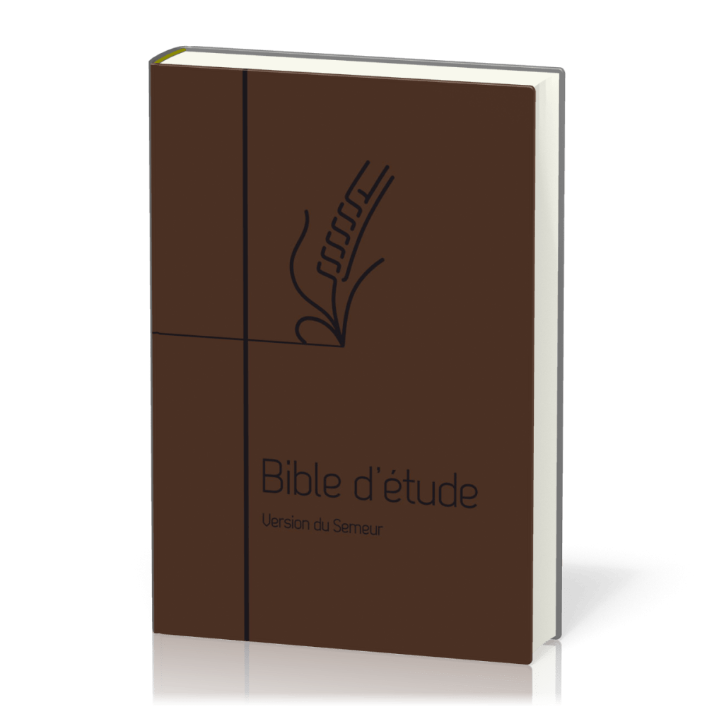 Bible d'étude Semeur 2015 - couverture souple brune, marron, tranche blanche