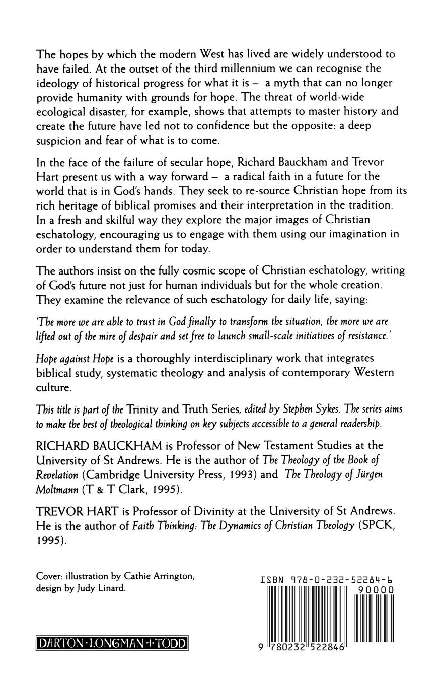 Hope Against Hope - Christian Eschatology in Contemporary Context