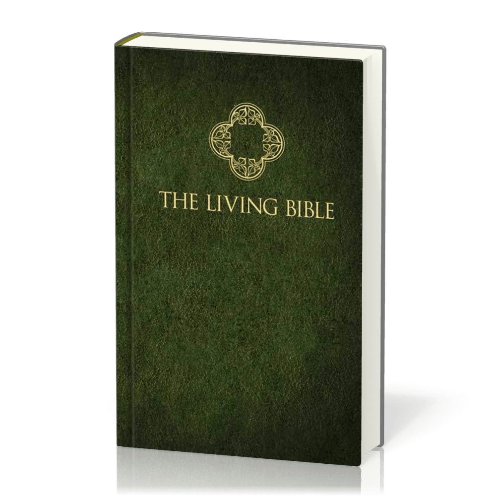 Anglais, Bible The Living Bible, matelassée, verte