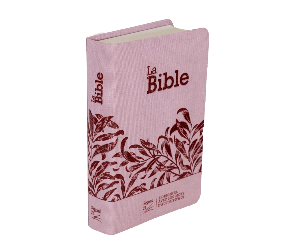 Bible Segond 21 compacte (Premium Style) - couverture souple, toile rose avec paillettes et onglets
