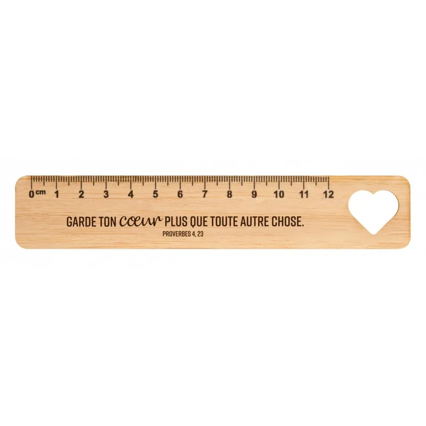 Règle en bois « Cœur »