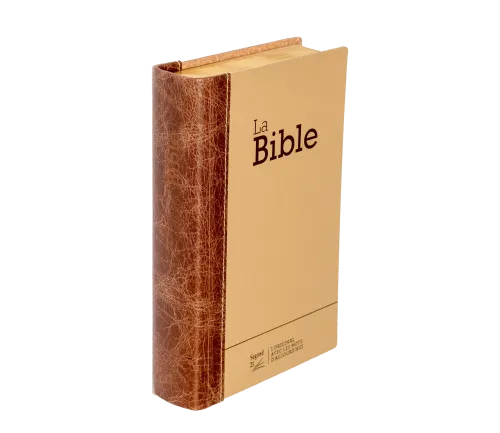 Bible Segond 21 compacte (Premium Style) - couverture semi-rigide duo cuir praliné-chocolat, avec...
