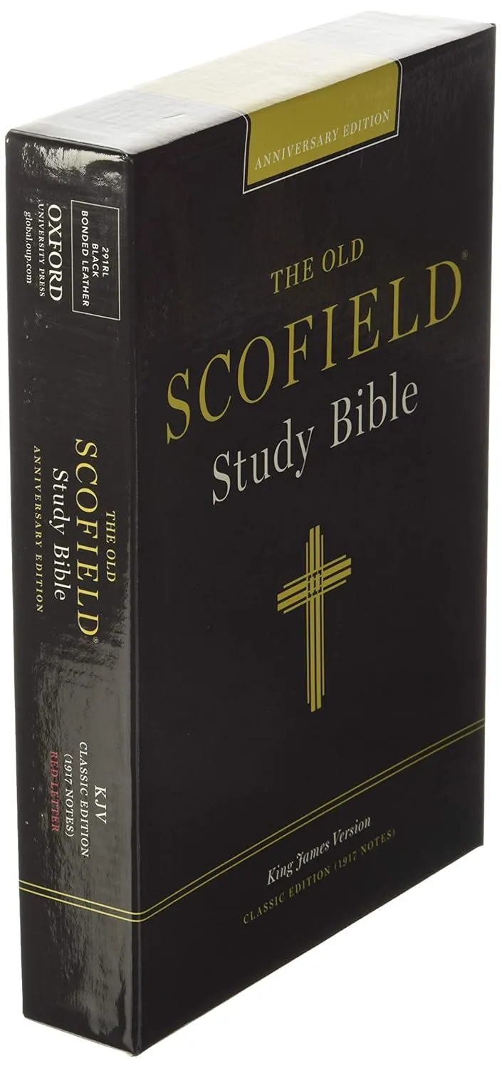 Anglais, Bible détude Scofield KJV, noire, reliée cuir luxe, édition classique - KJV Old Scofield...