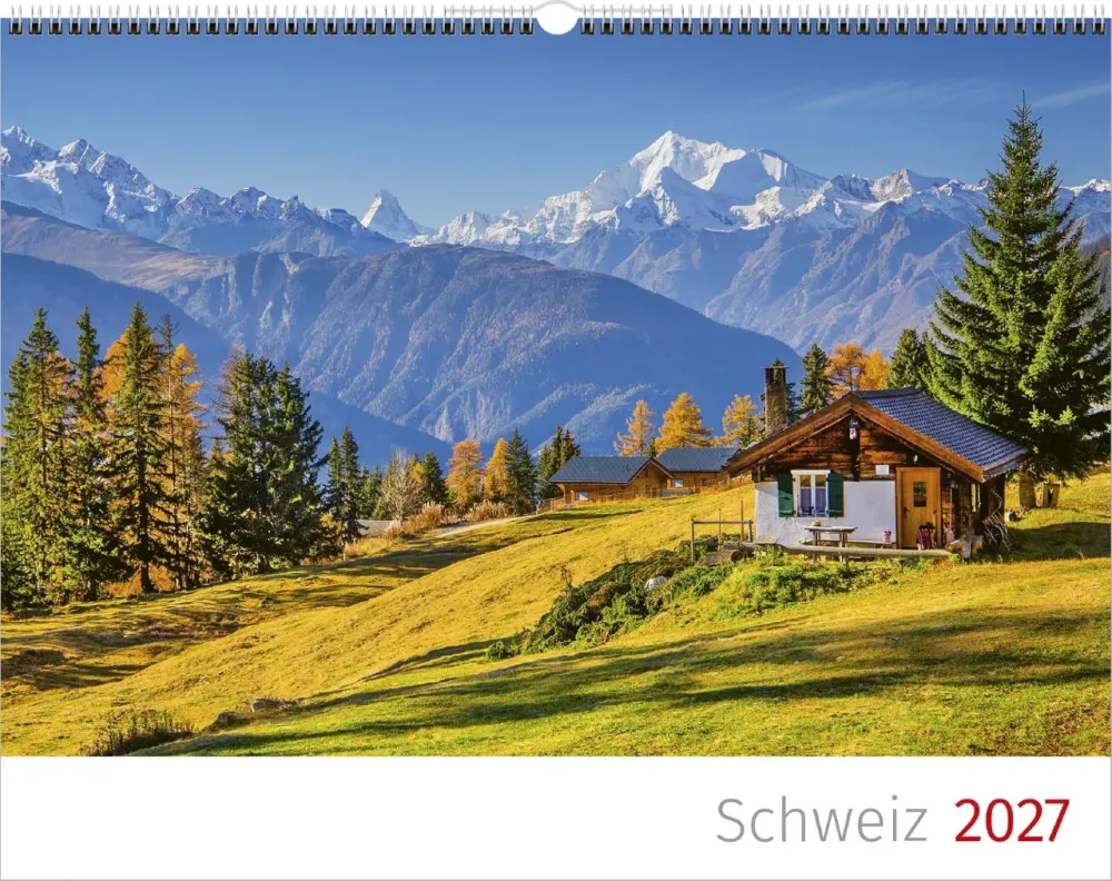 Calendrier Paysages Suisses - Français, Calendrier mural