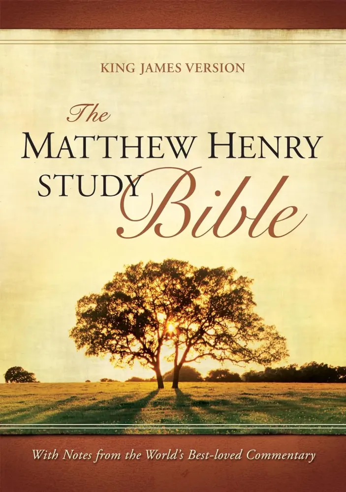 Anglais, Bible KJV d'étude Matthew Henry - couverture illustrée
