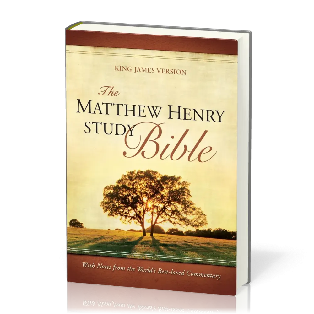 Anglais, Bible KJV d'étude Matthew Henry - couverture illustrée