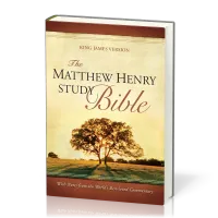 Anglais, Bible KJV d'étude Matthew Henry - couverture illustrée