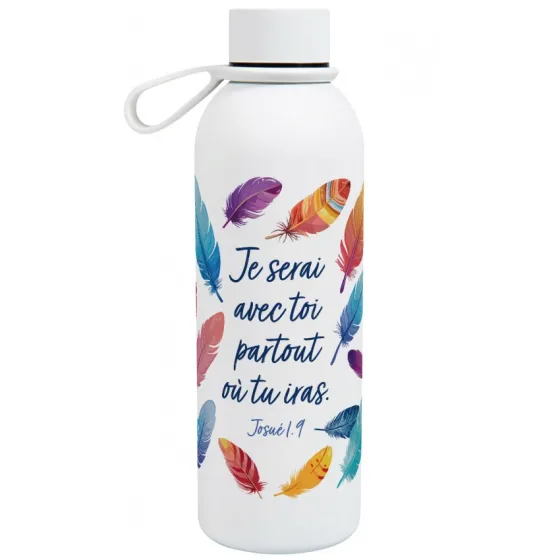 Bouteille isotherme collection « Je serai avec toi » Josué 1.9