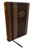 Espagnol, Bible RVR 2020, similicuir, duo marron, gros caractères, tranche dorée - couverture souple