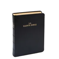 Bible Darby édition de Rolle, format moyen, cuir noir sans rebord, souple, tranche dorée