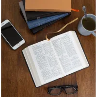 Bible Darby édition de Rolle, format moyen, cuir noir sans rebord, souple, tranche dorée