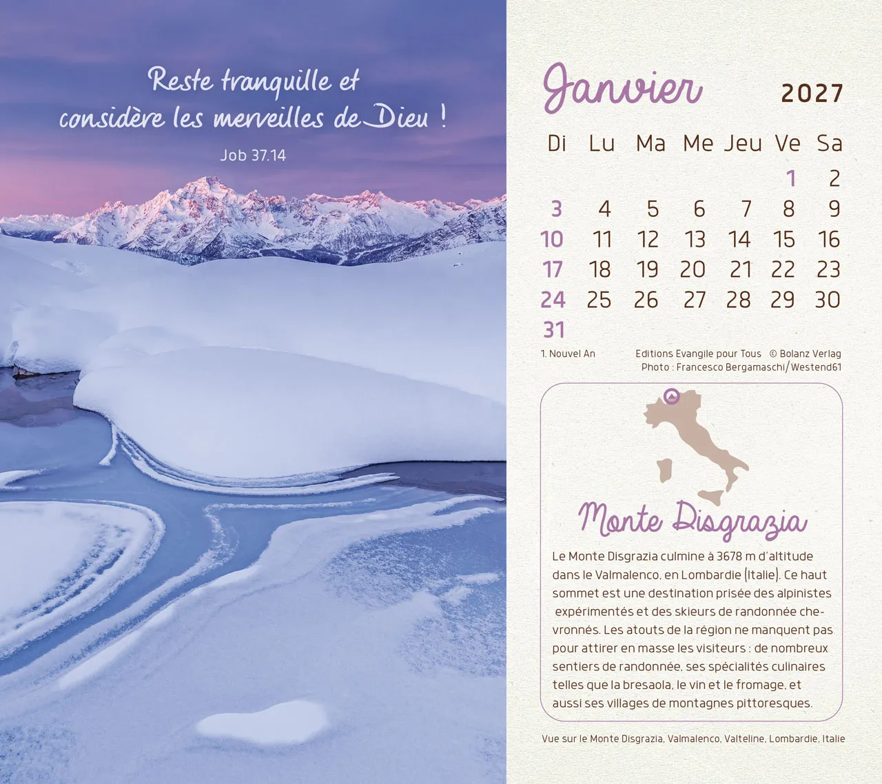 Création - Calendrier de table