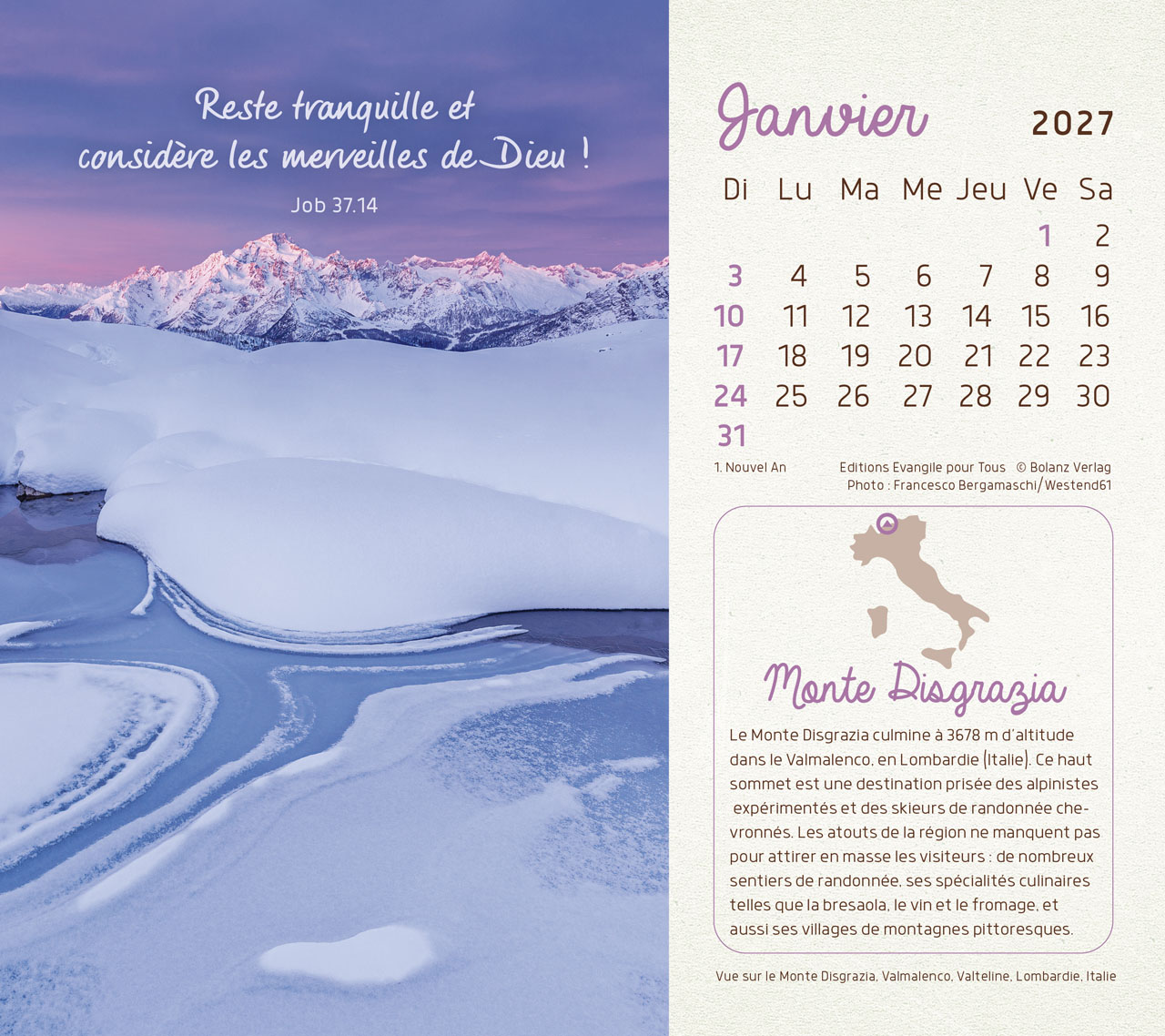 Création - Calendrier de table