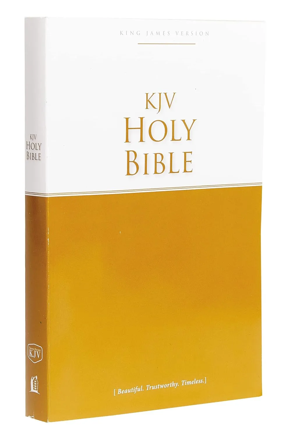 Anglais, Bible, KJV, paperback, couverture bicolore blanc/jaune - KJV Holy Bible. Economy...