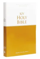 Anglais, Bible, KJV, paperback, couverture bicolore blanc/jaune - KJV Holy Bible. Economy...
