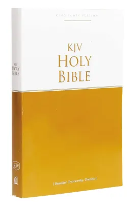 Anglais, Bible, KJV, paperback, couverture bicolore blanc/jaune - KJV Holy Bible. Economy...