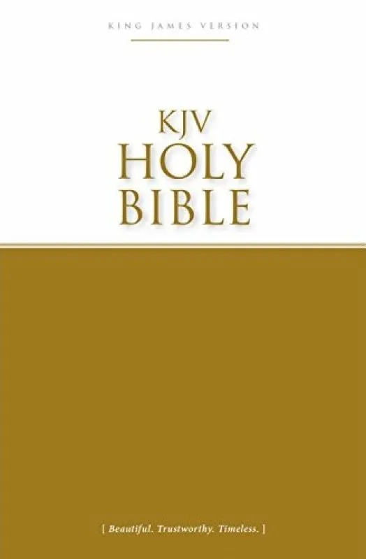 Anglais, Bible, KJV, paperback, couverture bicolore blanc/jaune - KJV Holy Bible. Economy...
