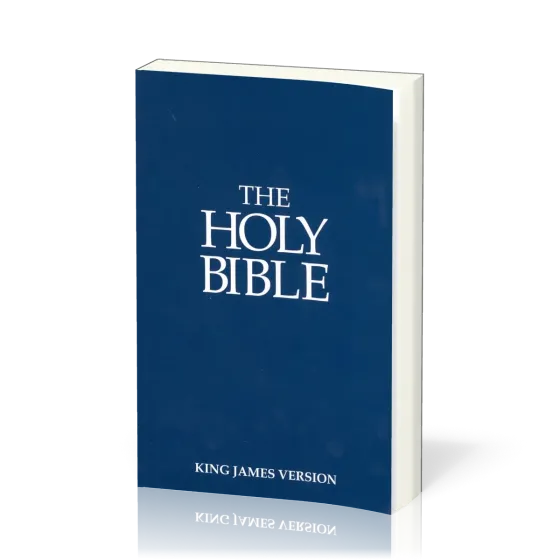 Anglais, Bible KJV, souple, bleue, economy