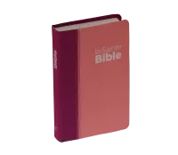 Bible Segond NEG compacte - couverture souple, toile duo rose praline / violet fruits des bois en...