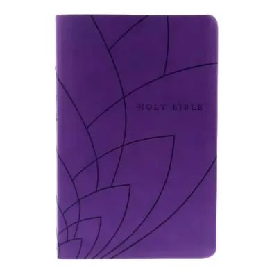 Anglais, Bible, NLT, couverture violette/pétales -  NLT Premium Gift Bible