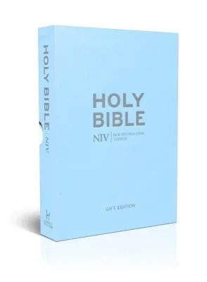Anglais, Bible, New International Version, NIV, similicuir, bleu pâle, tranche dorée