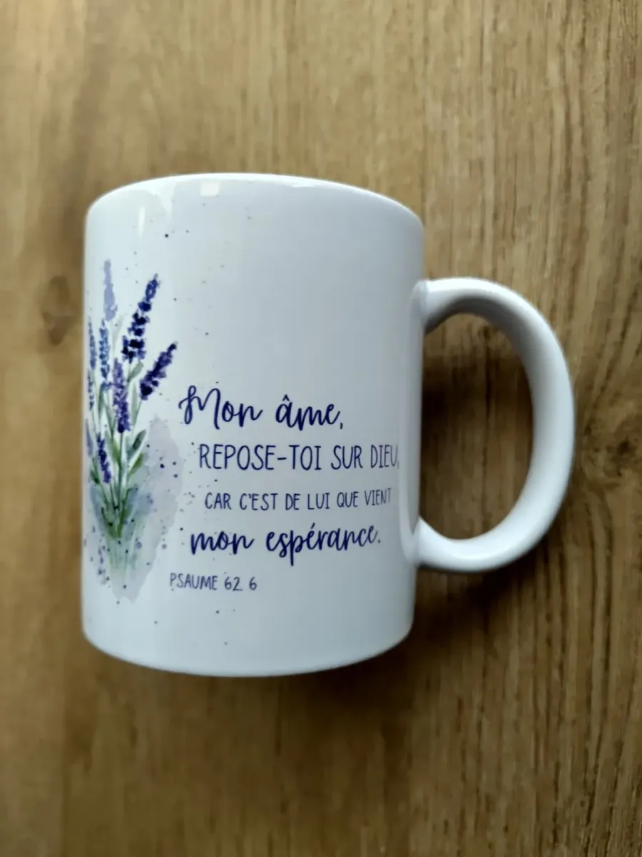 Mug "Mon espérance" - lavande