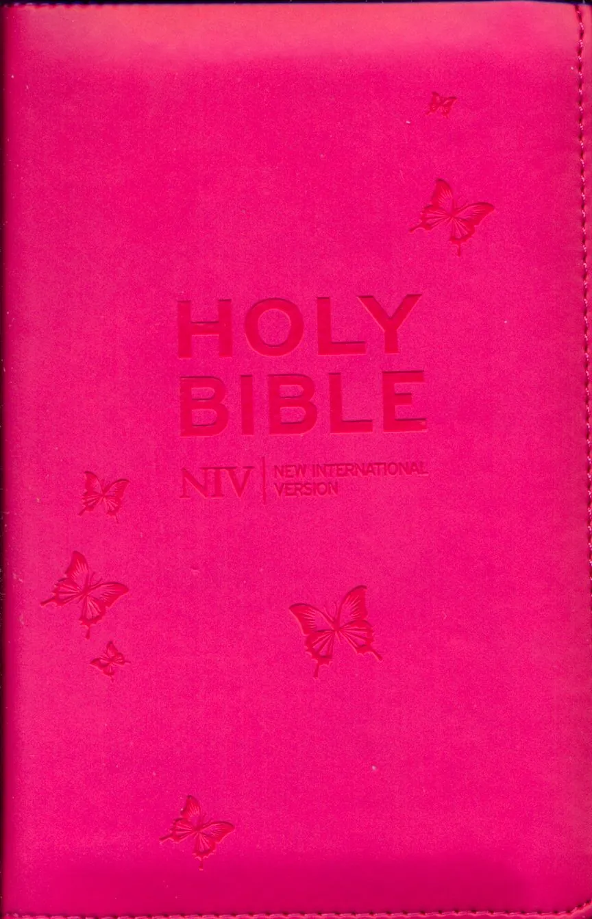Anglais, Bible, New International Version, NIV, poche, souple, rose, fermeture éclair, tranche...