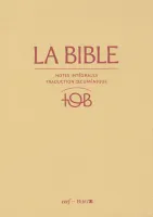 Bible d'étude TOB 2010, notes intégrales, grand format, grenat - rigide, satin, avec...