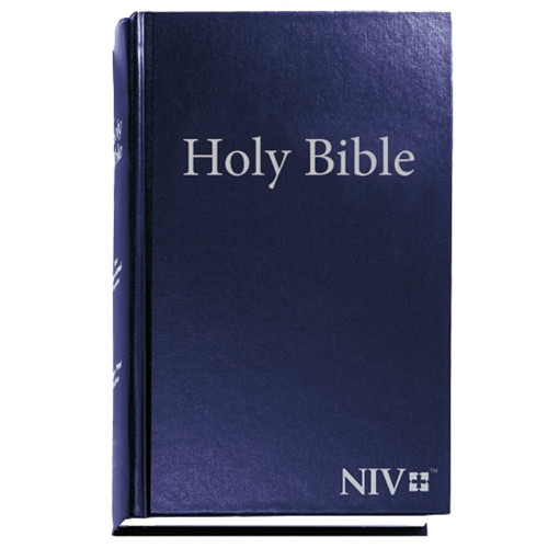 Anglais, Bible New International Version, gros caractères, rigide, bleu