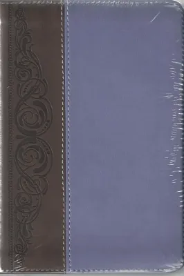 ANGLAIS, BIBLE KJV LARGE PRINT COMPACT RELIÉE SIMILICUIR DUO MARRON/MAUVE TR.ARGENT, KING JAMES...