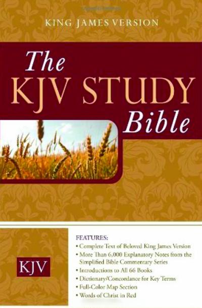 ANGLAIS, BIBLE KJV, STUDY BIBLE, RIGIDE, RED LETTER EDITION - KING JAMES VERSION