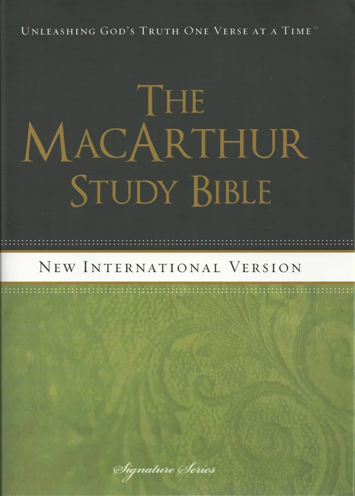 Anglais, Bible d'étude Macarthur New International Version, Reliée, noir/vert