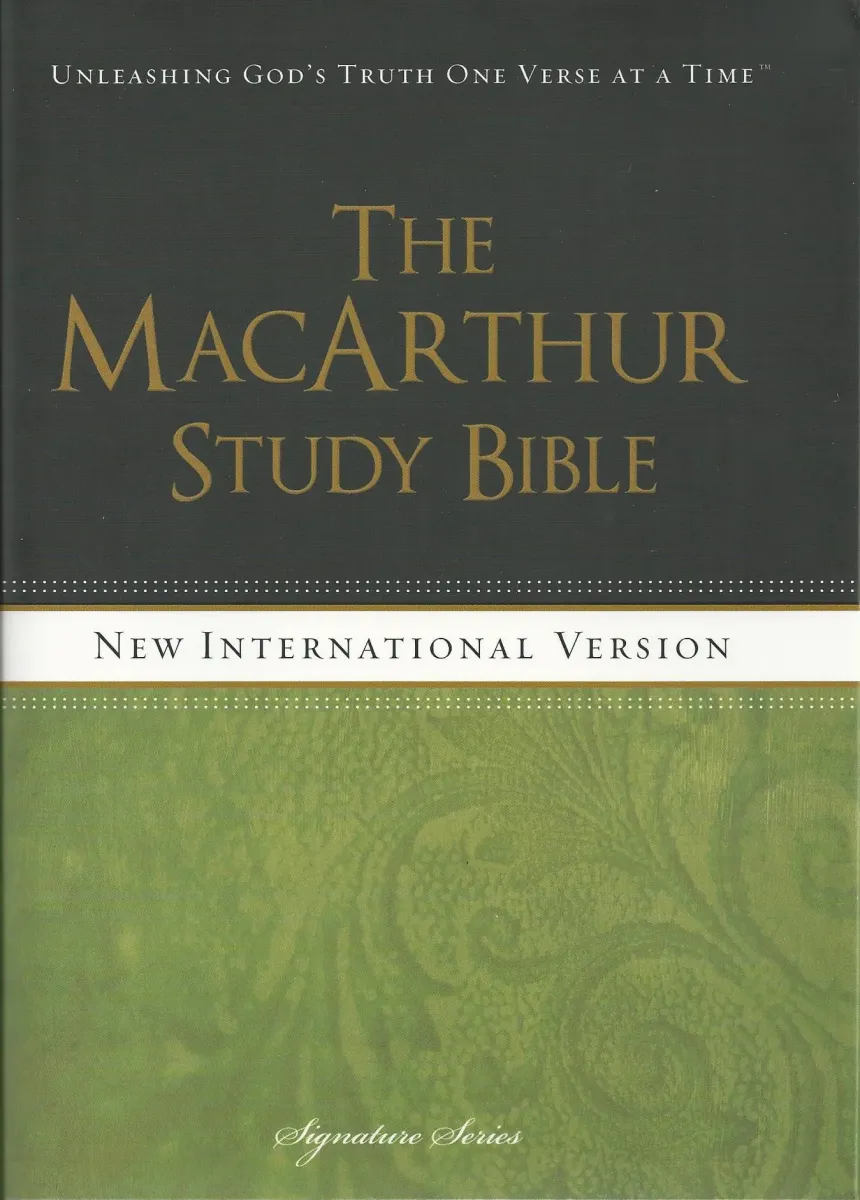 Anglais, Bible d'étude Macarthur New International Version, Reliée, noir/vert