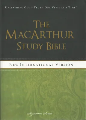 Anglais, Bible d'étude Macarthur New International Version, Reliée, noir/vert