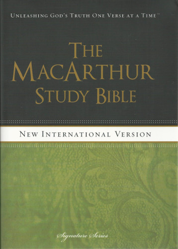 Anglais, Bible d'étude Macarthur New International Version, Reliée, noir/vert