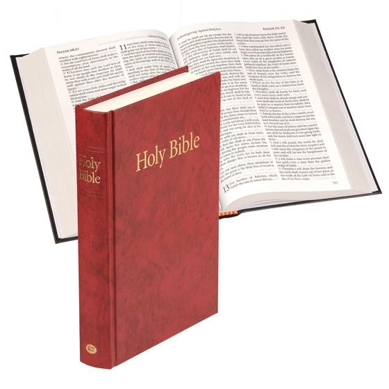 Anglais Bible, KJV 25A, rigide rouge, moyen modèle - [King James Version]