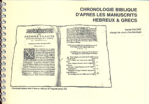 CHRONOLOGIE BIBLIQUE D'APRÈS LES MANUSCRITS HÉBREUX & GRECS