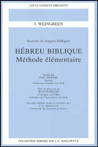 Hébreu biblique - Méthode élémentaire 