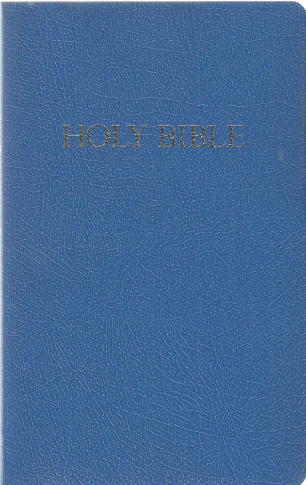 Anglais, Bible KJV, Gift & Award - imitation cuir, bleue