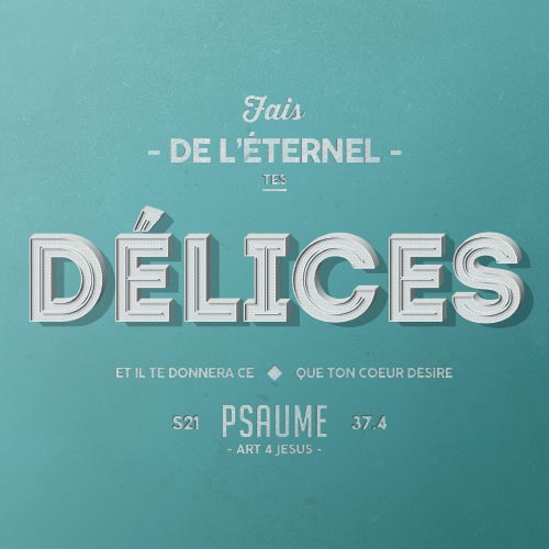 Tableau « Fais de l'Éternel tes délices […] » - Psaume 37.4