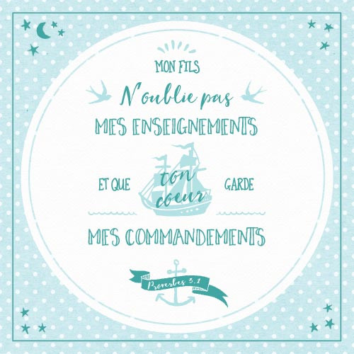 Tableau « Mon fils n'oublie pas […] commandements.» - Proverbe 3.1