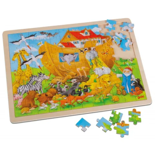 Puzzle en bois "Arche de Noé" - 96 pièces - 40x30