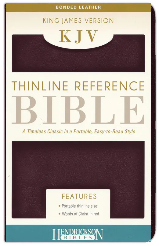 Anglais, Bible KJV, cuir, bordeaux