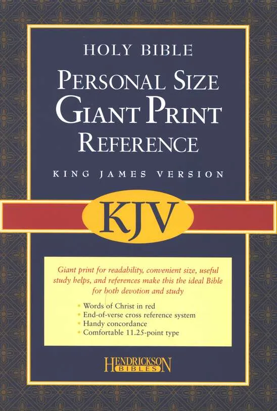 Anglais, Bible KJV, Personal Size Giant Print Reference Bible: Imitation Leathe, burgundy - [King...