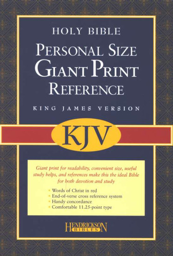 Anglais, Bible KJV, Personal Size Giant Print Reference Bible: Imitation Leathe, burgundy - [King...