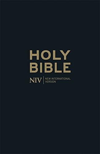 Anglais, Bible NIV Thinline Black Leather Bible tranche or - [New International Version]