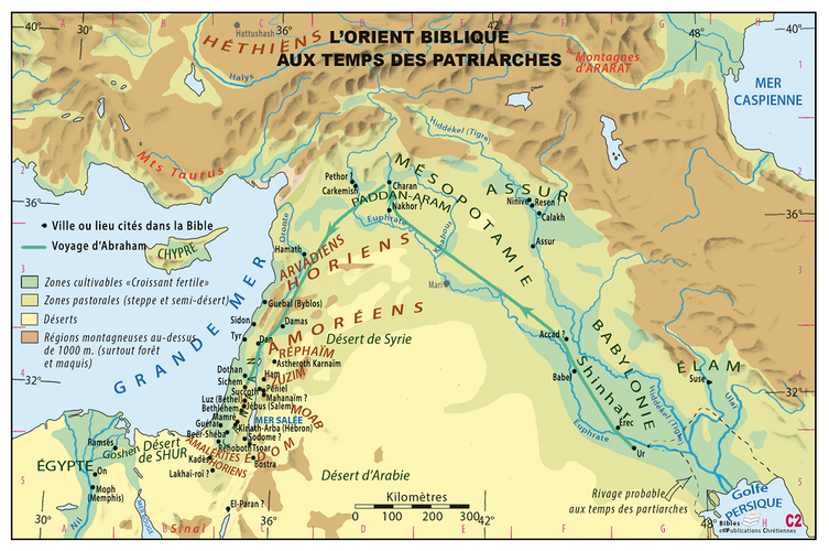 Orient biblique au temps des patriarches (L') - Carte géographique