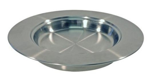 Assiette à pain en acier inoxydable brossé - [article de Sainte-Cène]